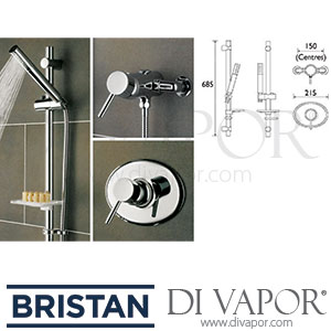 Bristan Bristan Prism EV / BIV Shower Valve with Adjustable Riser Spare Parts - BR DV 236